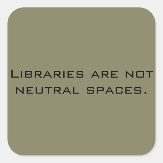Neutral Librariesシールなし スクエアシール (正面)