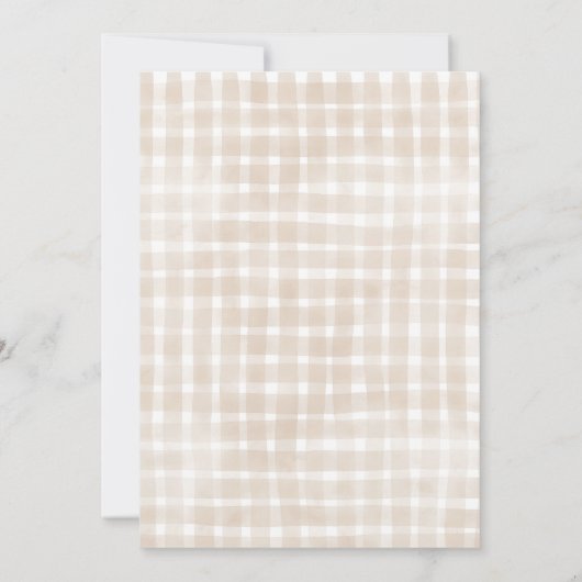 Neutral Little Lamb Baby Shower Invitation 招待状 (裏面)