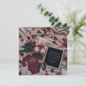 Neutral love themed  Pregnancy Announcement Card 案内状 (スタンド正面)