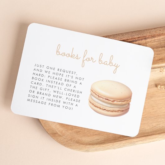Neutral Macaron Baby Shower Books Enclosure Card エンクロージャーカード