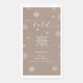 Neutral Magical Snowflake Baby Shower Welcome  (正面)