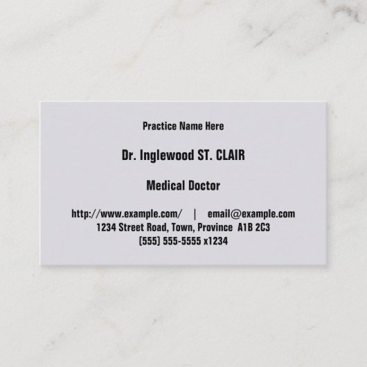 Neutral Medical Specialist名刺 名刺 (正面)