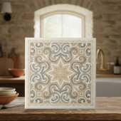 Neutral Mediterranean Pattern Pat#15 Greige ID1195 タイル