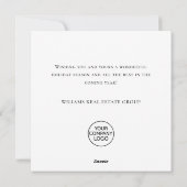 Neutral Minimalist Boho Christmas Wreath Corporate シーズンカード (裏面)