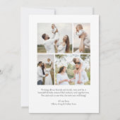 Neutral Minimalist Plaid Double-Sided Photo シーズンカード (裏面)