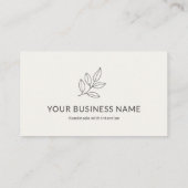 Neutral Minimalist Simple Botanical Small 名刺 (裏面)