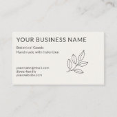 Neutral Minimalist Simple Botanical Small 名刺 (正面)