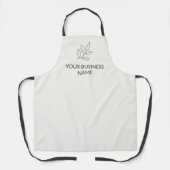 Neutral Minimalist Small Business Botanical エプロン (正面)