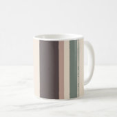 Neutral Minimalist Striped Mug – Pastel Modern コーヒーマグカップ (正面右)