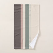 Neutral Minimalist Striped – Simple and Sleek バスタオルセット (ハンドタオル)