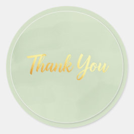 Neutral Minimalist Thank You Sticker ラウンドシール