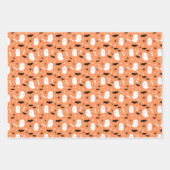 Neutral Mixed Halloween Patterns Ghost Pumpkins ラッピングペーパーシート (正面)