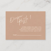 Neutral Modern Baby Shower Diaper Raffle エンクロージャーカード (正面)