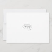 Neutral | Modern Gold Floral Flat Save The Date  セーブザデート (裏面)