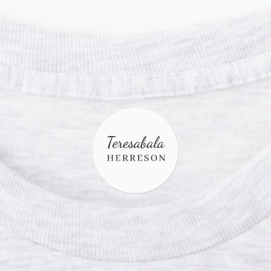 Neutral Modern Minimal Monogram Design ラベル (貼付)