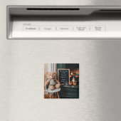 Neutral modern minimal pregnancy announcement gift マグネット (インサイチュ (食洗機))