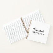 Neutral Modern Minimalist Monogram ノートブック (内部)
