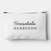 Neutral Modern Minimalist Stylish Monogram アクセサリーポーチ (裏面)