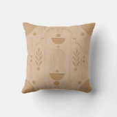 Neutral Moroccan Throw Pillow クッション (裏面)