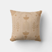 Neutral Moroccan Throw Pillow クッション (正面)