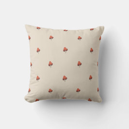 Neutral Mushroom Pattern Pillow クッション