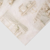 Neutral Nursery Teddy Bear Room Beige Pattern 薄葉紙 (詳細)