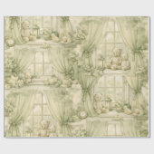Neutral Nursery Teddy Bear Room Beige Pattern (2) ラッピングペーパー (フラット)