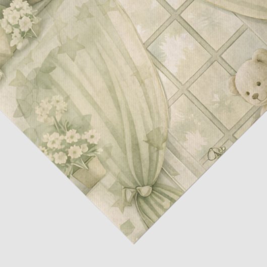 Neutral Nursery Teddy Bear Room Beige Pattern (2) 薄葉紙 (詳細)
