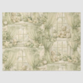 Neutral Nursery Teddy Bear Room Beige Pattern (2) 薄葉紙 (正面)