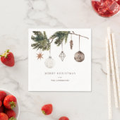 Neutral Ornaments Christmas Party スタンダードカクテルナプキン (インサイチュ)