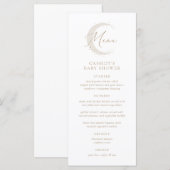 Neutral Over the Moon Baby Showerメニュー メニュー (正面/裏面)