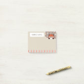 Neutral Palette Cute Red Panda Peekabo Your Notes ポストイット (デスク上)