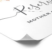 Neutral Palm and Pampas Flower Decor Wedding ポスター (角)