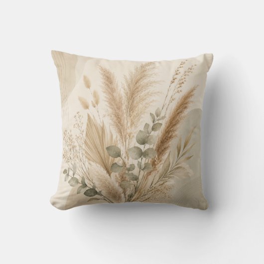 Neutral Pampas Grass Cushion クッション (正面)