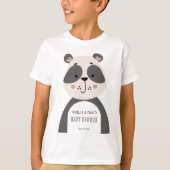 Neutral Panda Baby Shower Kids Outfit Tシャツ (正面)