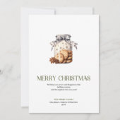 Neutral Pastel Christmas Cookies Card Simple Chic シーズンカード (正面)