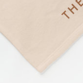 Neutral Photo Collageモダンファミリ名 フリースブランケット (角)