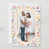 Neutral Photo Thank You - Hedgehog Baby Shour サンキューカード (正面)