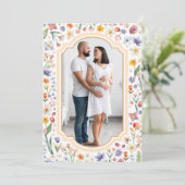 Neutral Photo Thank You - Hedgehog Baby Shour サンキューカード (スタンド正面)