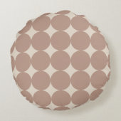 Neutral Polka Dot Throw Pillow - Round ラウンドクッション (裏面)