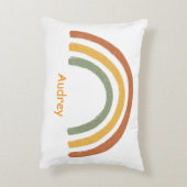 Neutral Rainbow Add a Custom Name Great Gift アクセントクッション (裏面(縦))