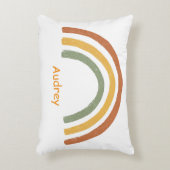 Neutral Rainbow Add a Custom Name Great Gift アクセントクッション (正面(垂直))