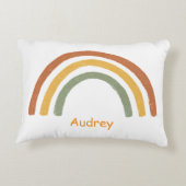 Neutral Rainbow Add a Custom Name Great Gift アクセントクッション (裏面)