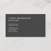 Neutral Real Estate Agent Photo Professional 名刺 (裏面)