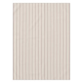 Neutral Rustic Farmhouse Striped Beige & Taupe テーブルクロス (正面)