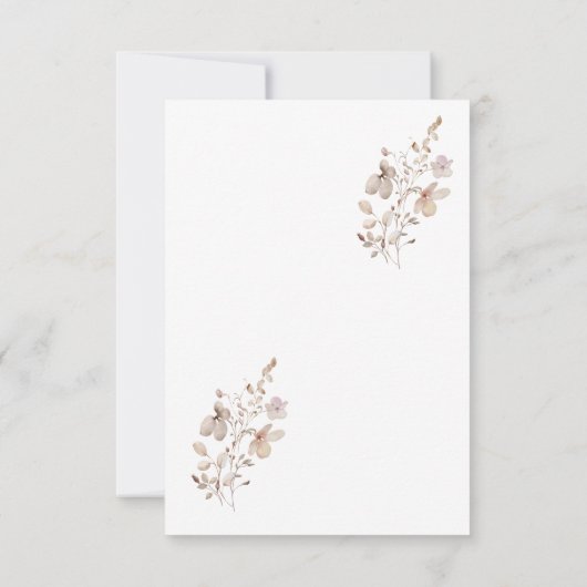 Neutral Rustic Wedding Response Card 出欠カード (裏面)