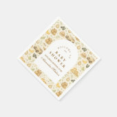 Neutral Safari Jungle Baby Shower スタンダードカクテルナプキン (角)
