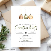 Neutral Sage Ivory Scandinavian Christmas Party 招待状