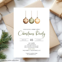 Neutral Sage Ivory Scandinavian Christmas Party 招待状
