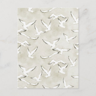 Neutral Seagull Bird Ocean Card. ポストカード